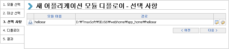 WebAdmin을 이용한 Runtime Deploy - 선택 사항