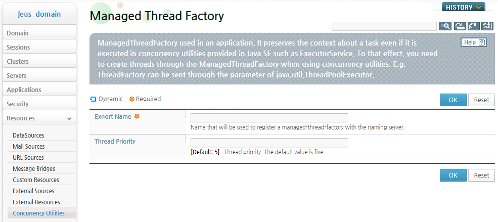 Configuring ManagedThreadFactory in WebAdmin