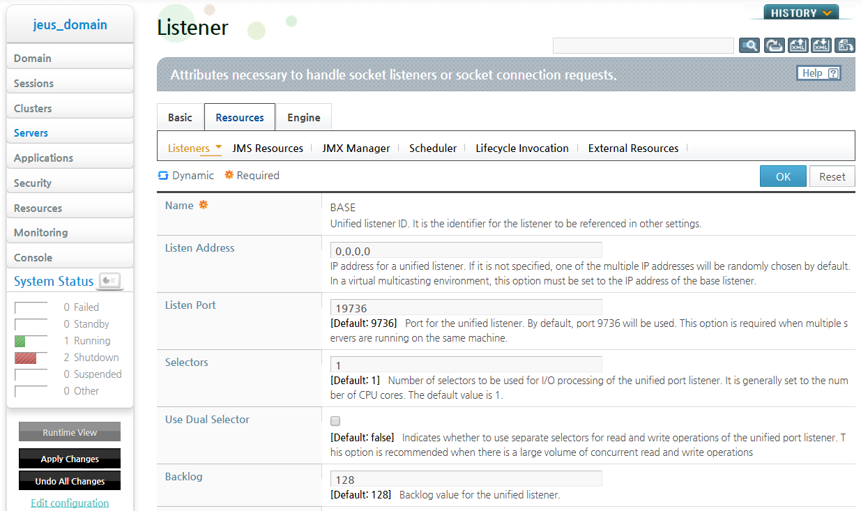 Adding Managed Servers - Changing Listener Properties