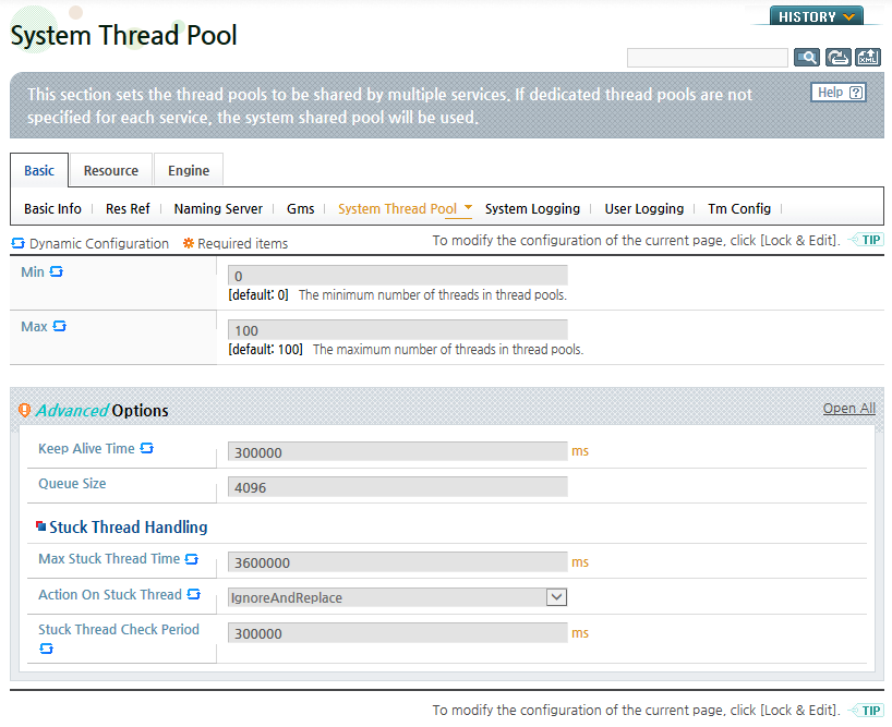 Settings That Can Be Applied Dynamically