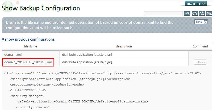 Checking Domain Setting Details