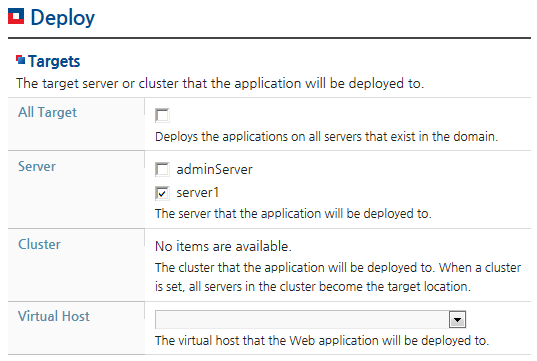 Deploying an Application- Setting the Deployment Properties