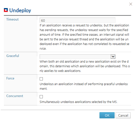 Undeploying an Application - Property Settings