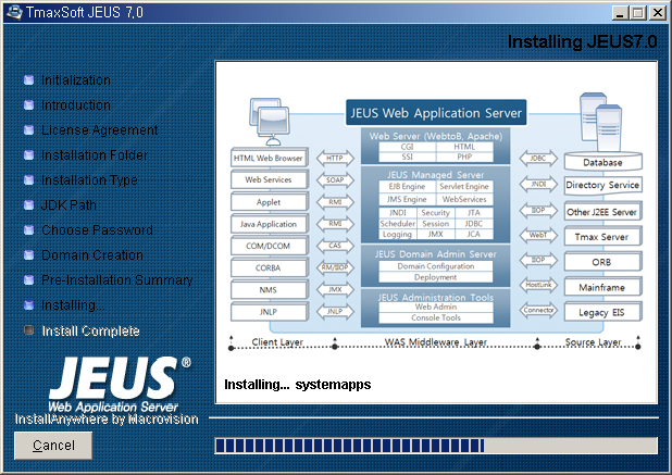 Installing JEUS on Windows - Installing JEUS