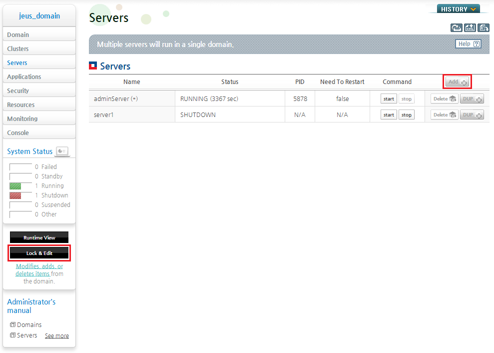 Adding Managed Servers - Servers