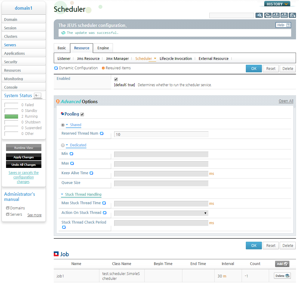 WebAdmin Scheduler Configurations - Shared Thread Pool Configuration (1)