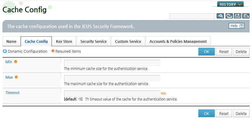 [Security Service] - [Cache Config]