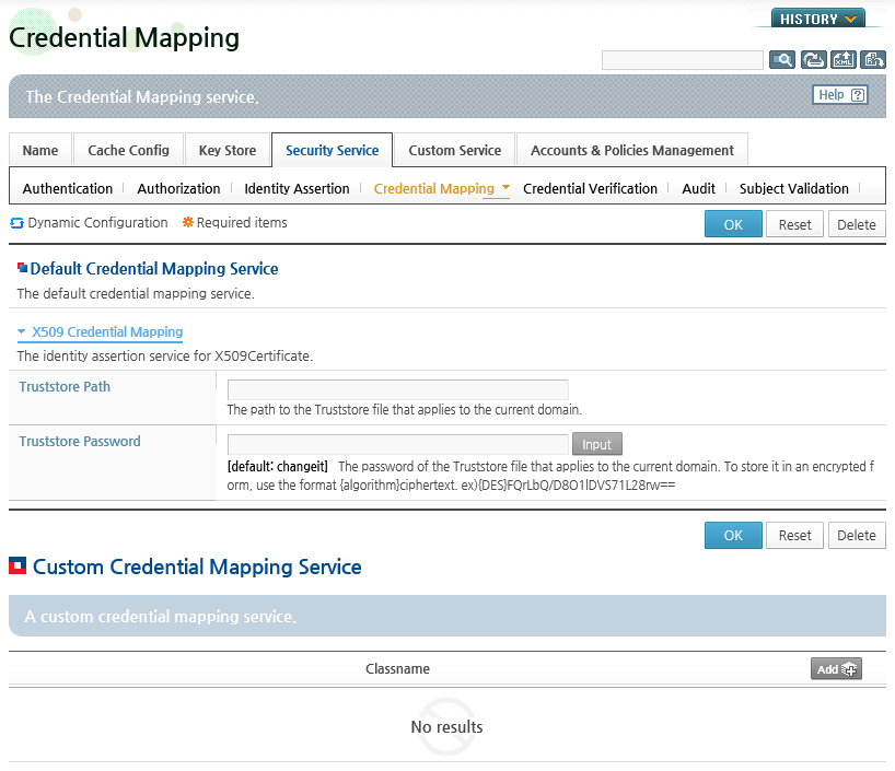 [Security Service] - [Credential Mapping]