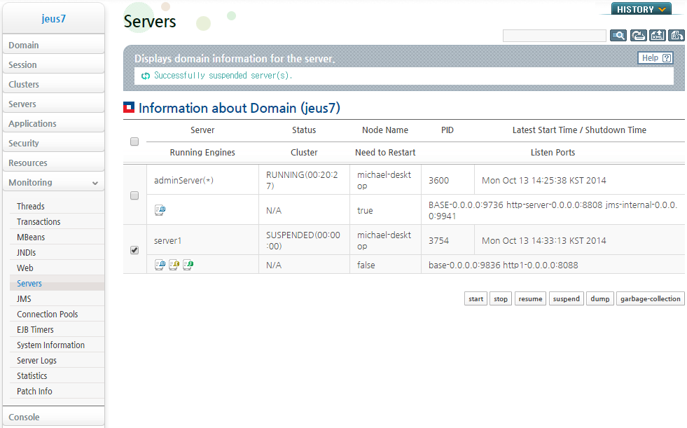 Domain Server List