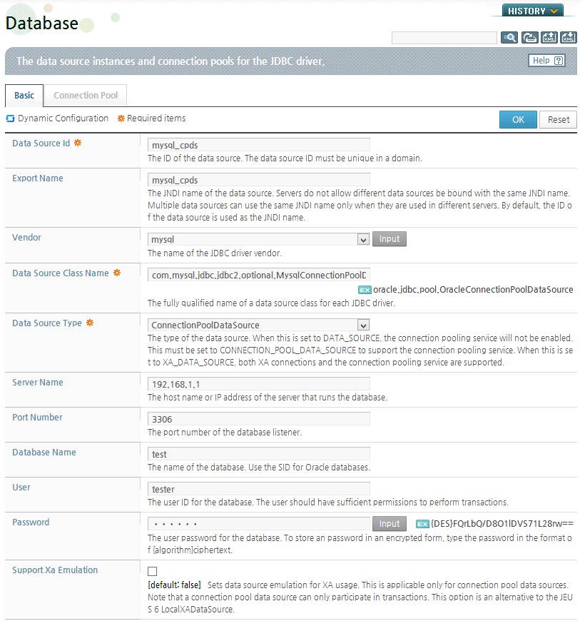 Configuring a MySQL Connector/J Connection Pool Data Source (1)