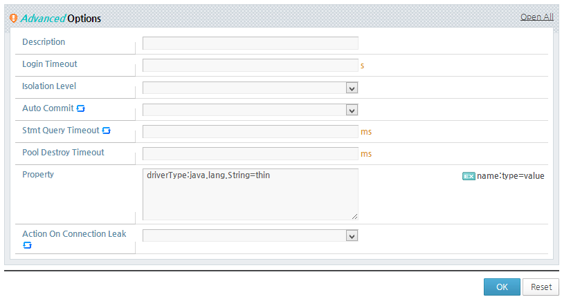 Configuring an Oracle Thin Connection Pool Data Source (2)