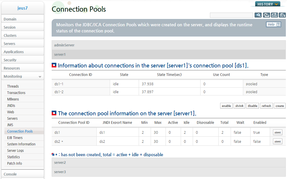 Disabling a Connection Pool (2)