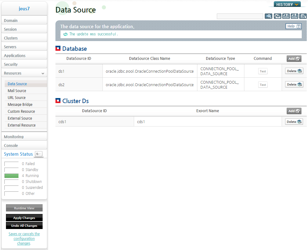 Changing the Cluster Data Source Configuration (3)