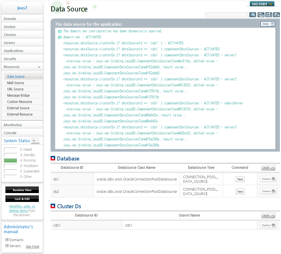 Changing the Cluster Data Source Configuration (4)