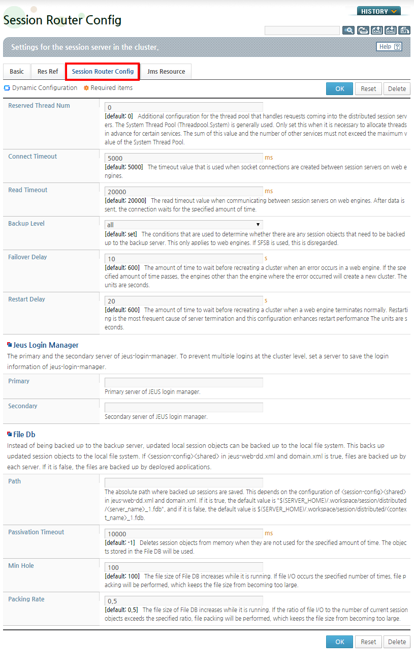 Distributed Session Servers - Configuration