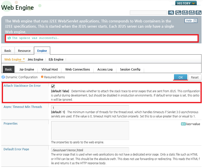 Configuring Stack Trace Attachment - Configuration