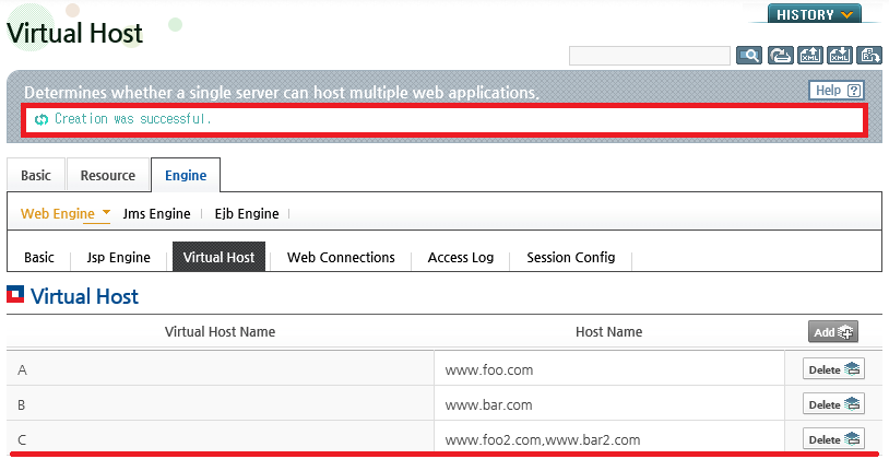 Adding Virtual Hosts - Result