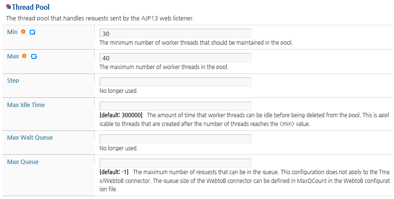 Configuring AJP Listeners - Thread Pool Configuration