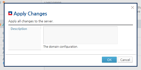 Changing the Configuration - Applying Changes