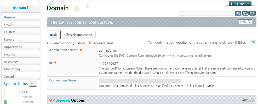 Rotating Domain Settings - Domain Settings Screen