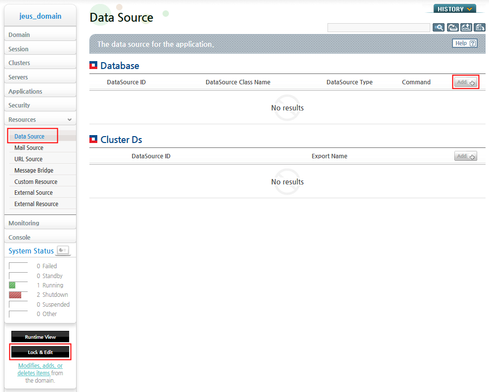 Adding Data Sources - JDBC Data Sources