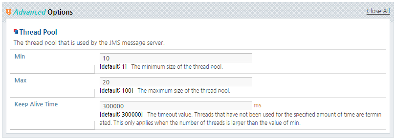 JMS Engine - Advanced Options
