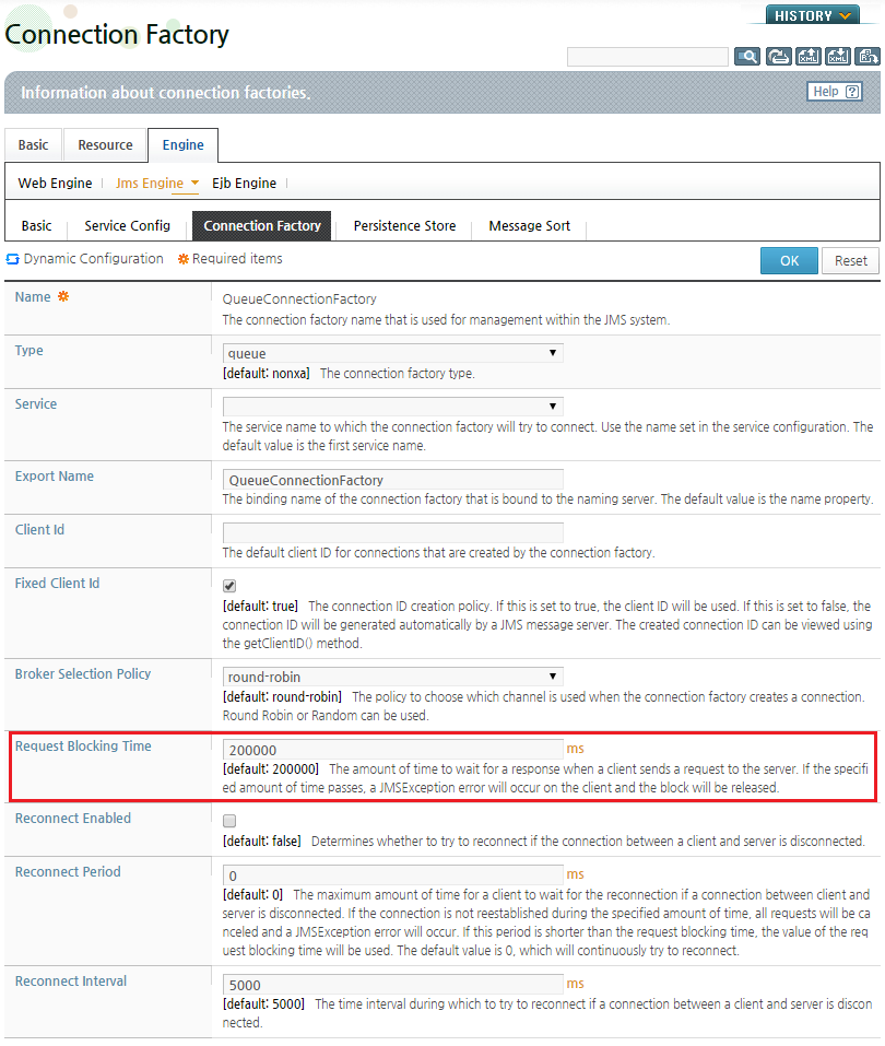 Failover Configuration - Request Blocking Time