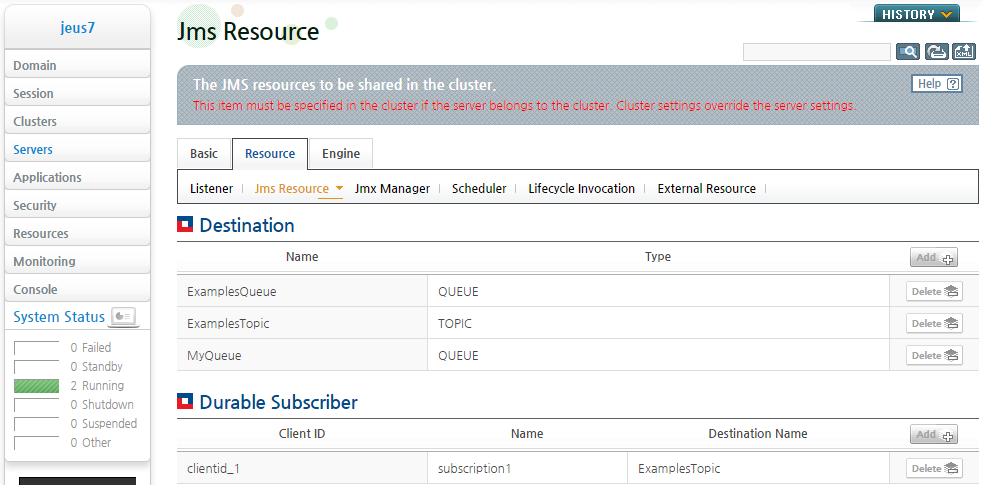 Jms Resource Configuration