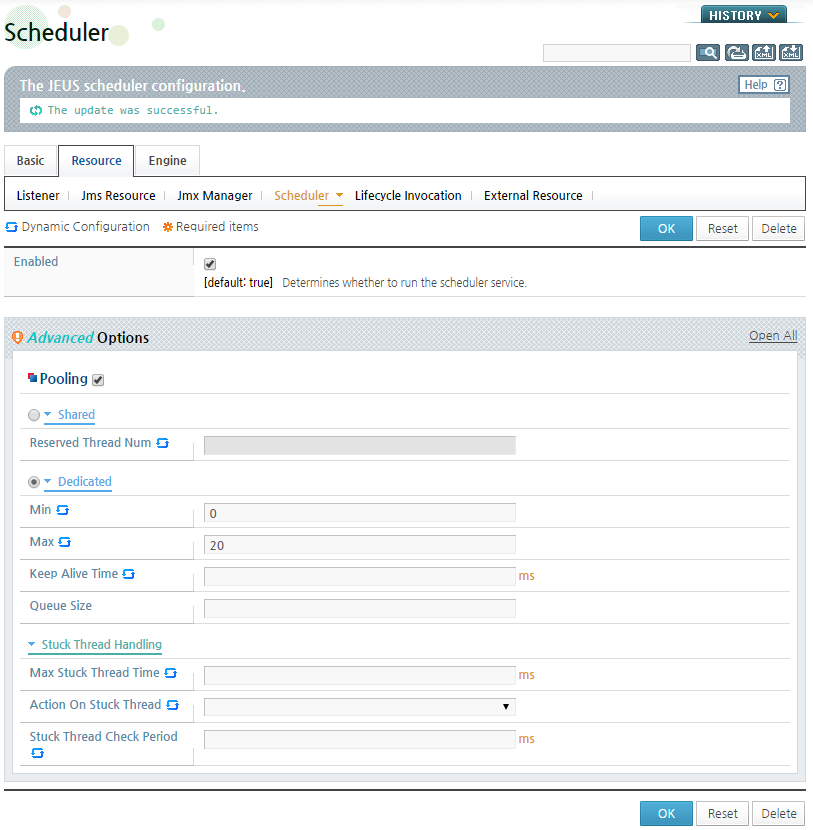 WebAdmin Scheduler Configuration - Dedicated Thread Pool Configuration (1)