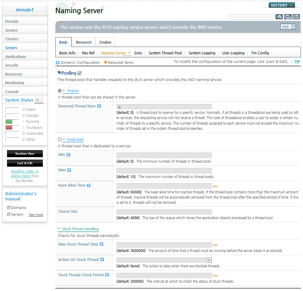 Configuring Naming Server