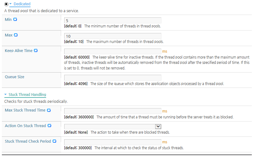 Configuring a Service Thread Pool