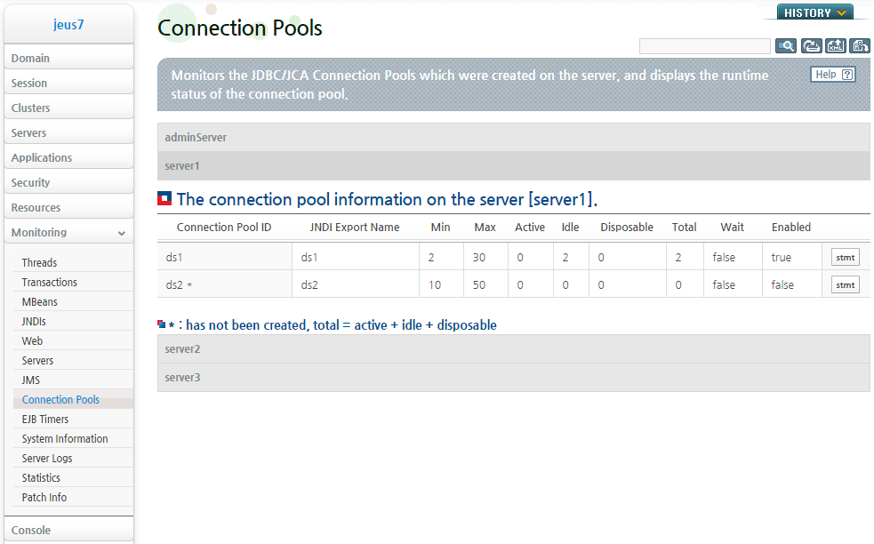 Checking Connection Pool Details (1)