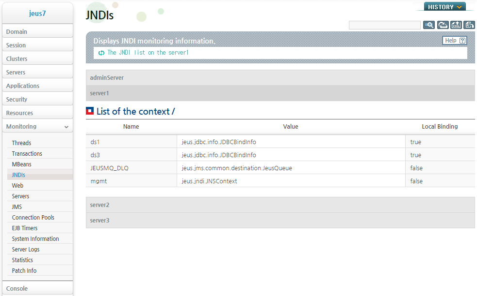 Checking the Data Source JNDI Bound to a Server