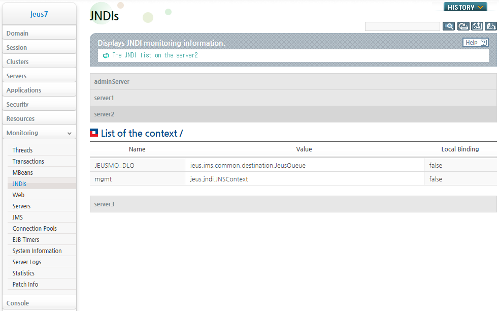 Checking a JNDI Unbound Data Source from a Server (2)