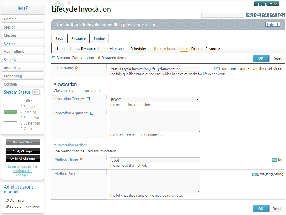 Configuring Lifecycle Invocation in WebAdmin (3)