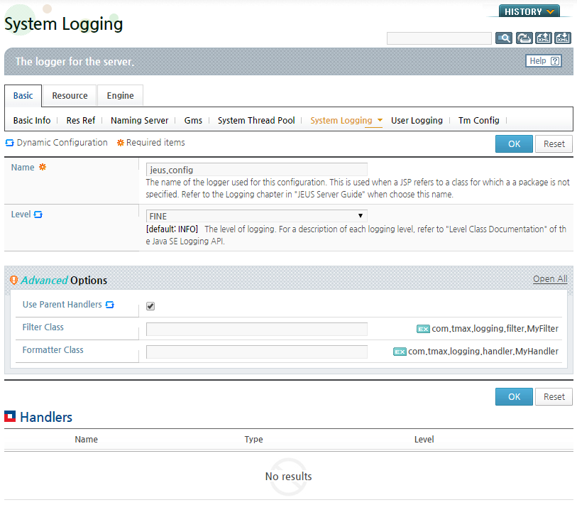 Dynamically Configuring a Logger in WebAdmin(3)