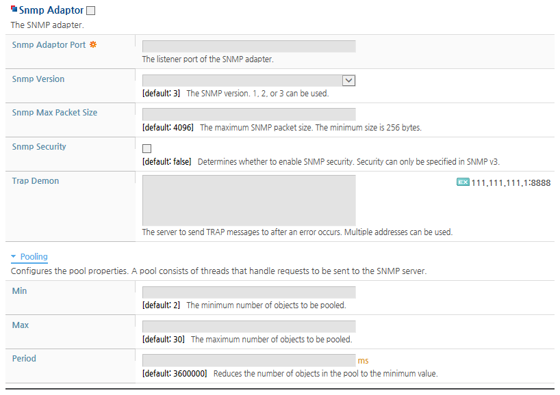 SNMP Adaptor Configuration