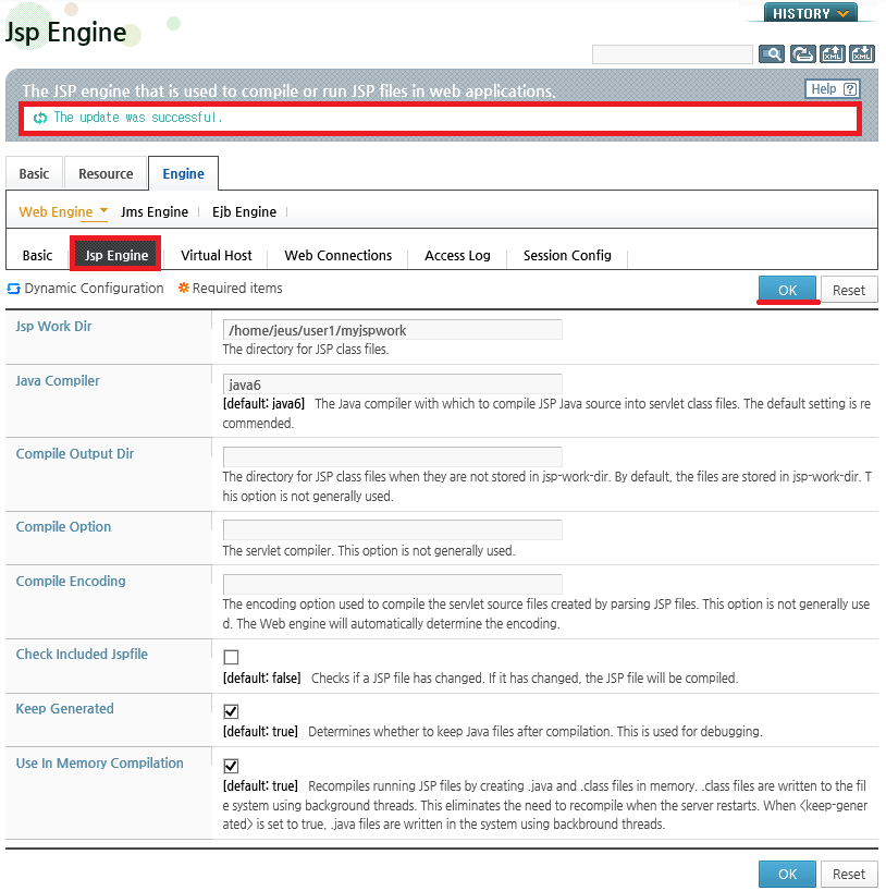 Configuring a JSP Engine - Basic Configuration