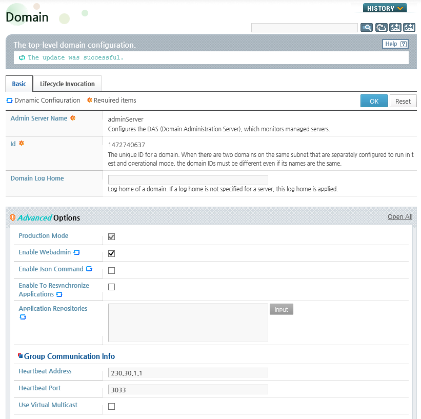 Changing the Configuration - Example