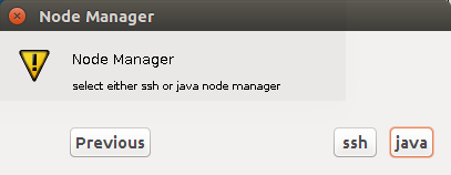 UNIX에서 GUI 모드 설치 - Node Manager 설정