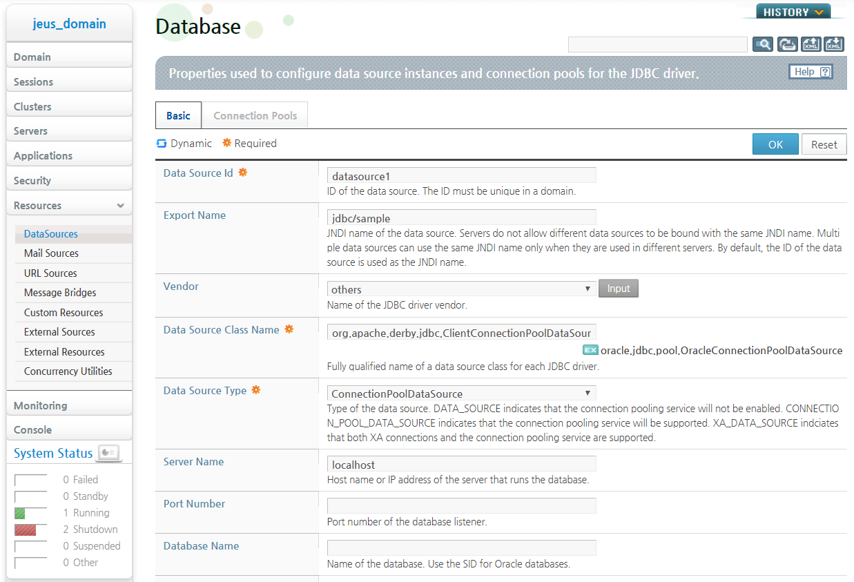 Adding DataSources - Basic Information