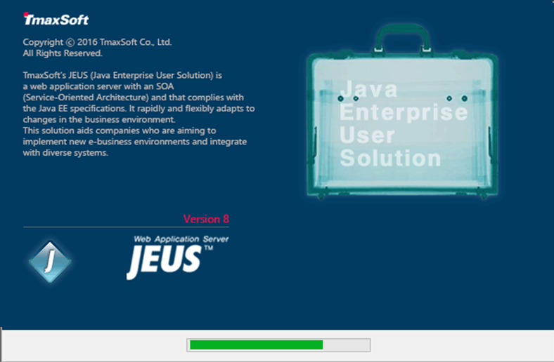 Installing JEUS on Windows - Initial Screen