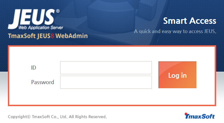 WebAdmin Login Screen