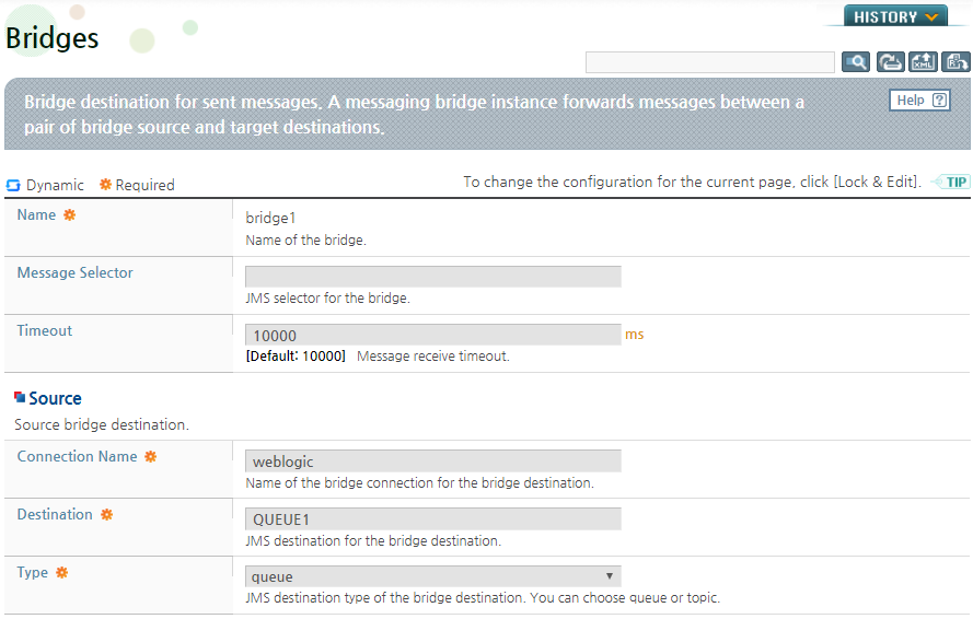 Configuring a Bridge Entry