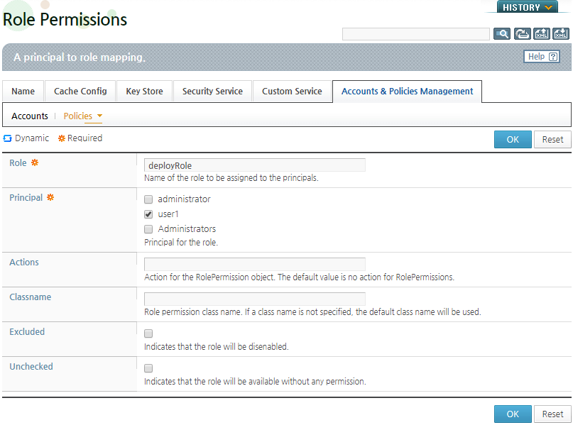 Policy Configurations - Role Permission Registration