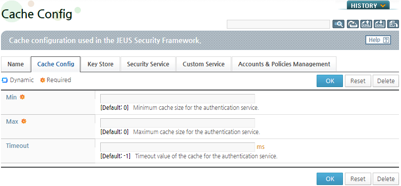 [Security Service] - [Cache Config]