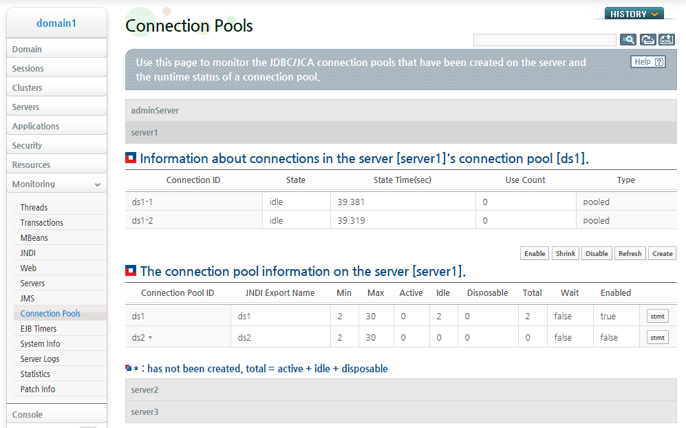 Disabling a Connection Pool (2)