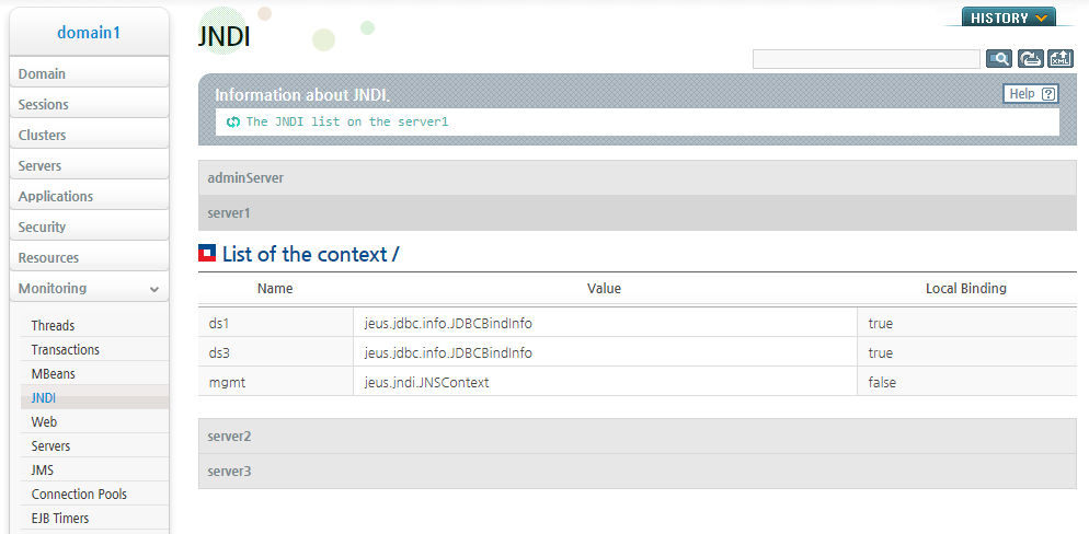 Checking the Data Source JNDI Bound to a Server