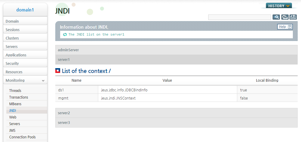 Checking a JNDI Unbound Data Source from a Server (1)