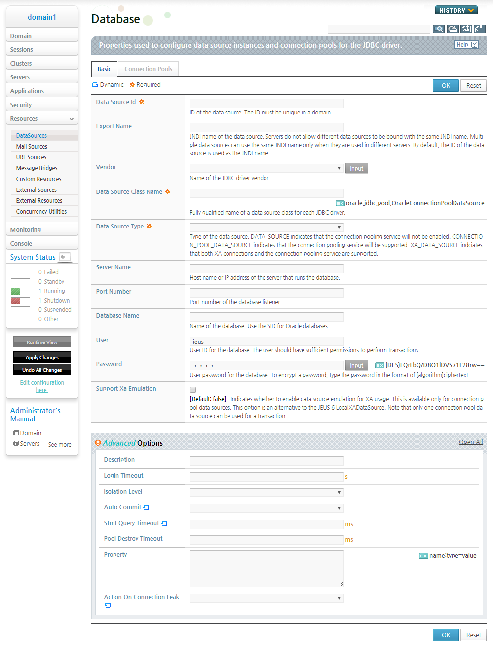 Basic Data Source Configuration Page (2)